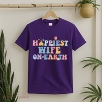 Happiest Wife On Earth Couple Trip Honeymoon Vacation T-Shirt thumb 2