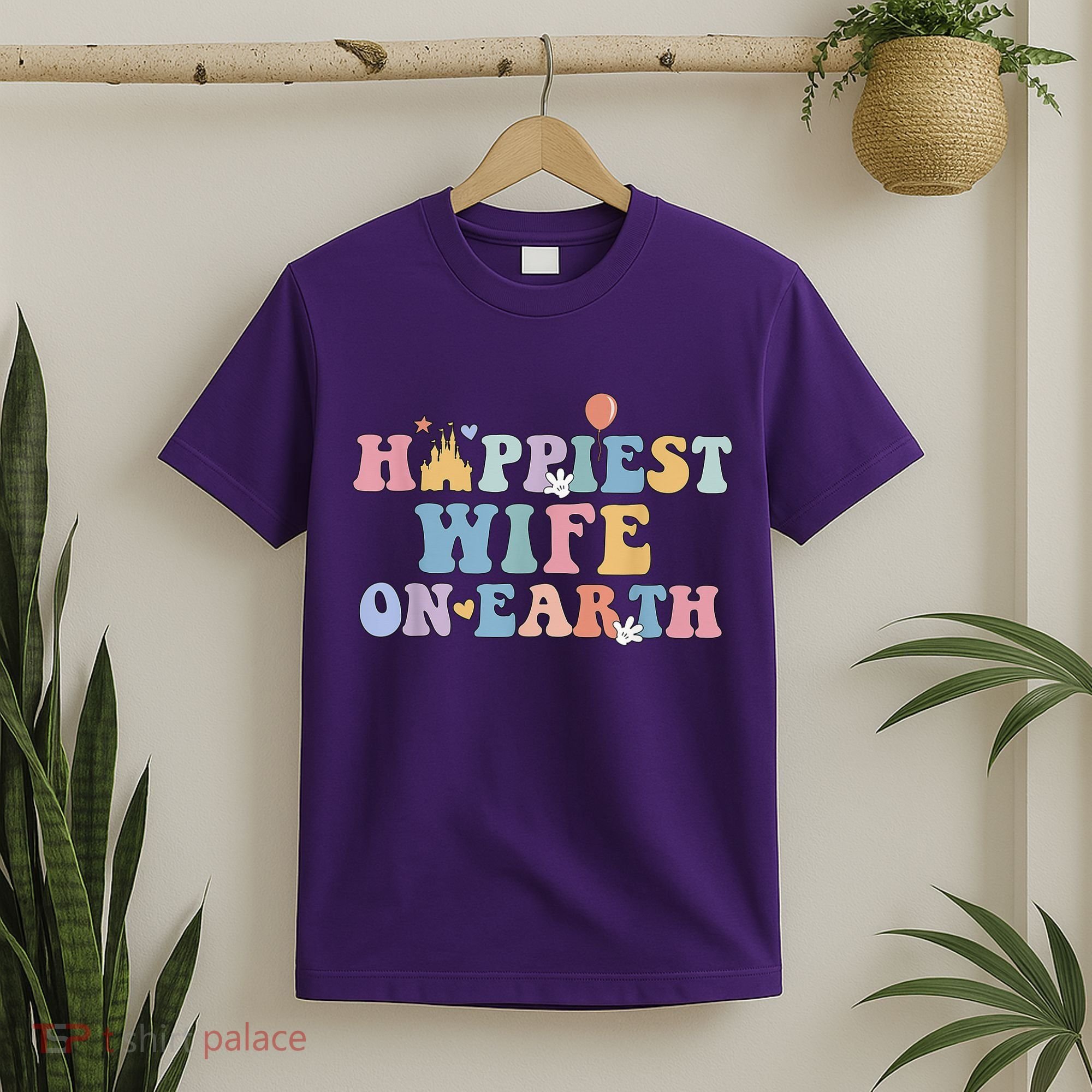 Happiest Wife On Earth Couple Trip Honeymoon Vacation T-Shirt