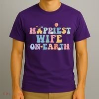 Happiest Wife On Earth Couple Trip Honeymoon Vacation T-Shirt thumb 3