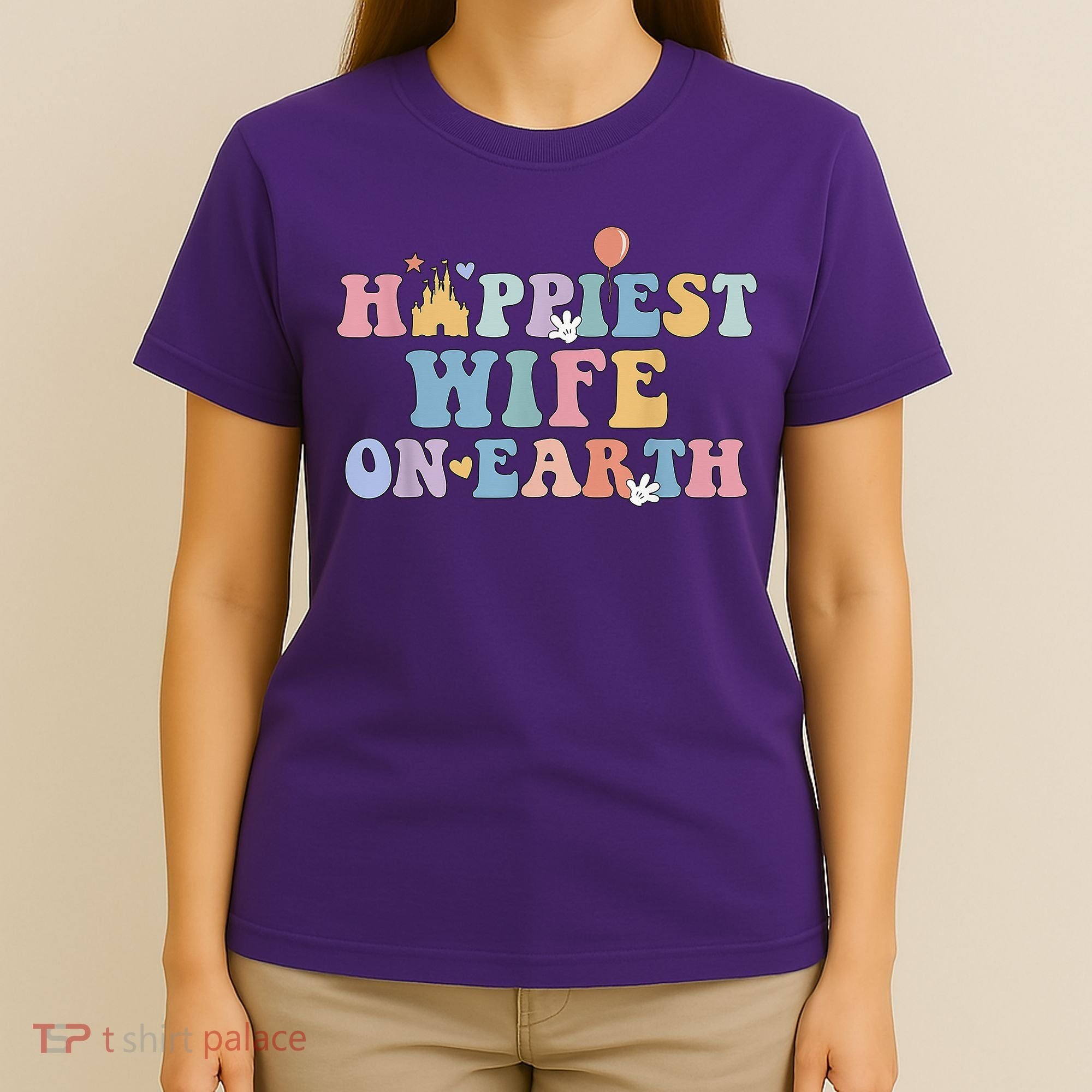 Happiest Wife On Earth Couple Trip Honeymoon Vacation T-Shirt