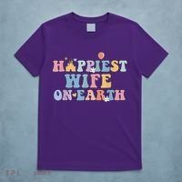 Happiest Wife On Earth Couple Trip Honeymoon Vacation T-Shirt thumb 5