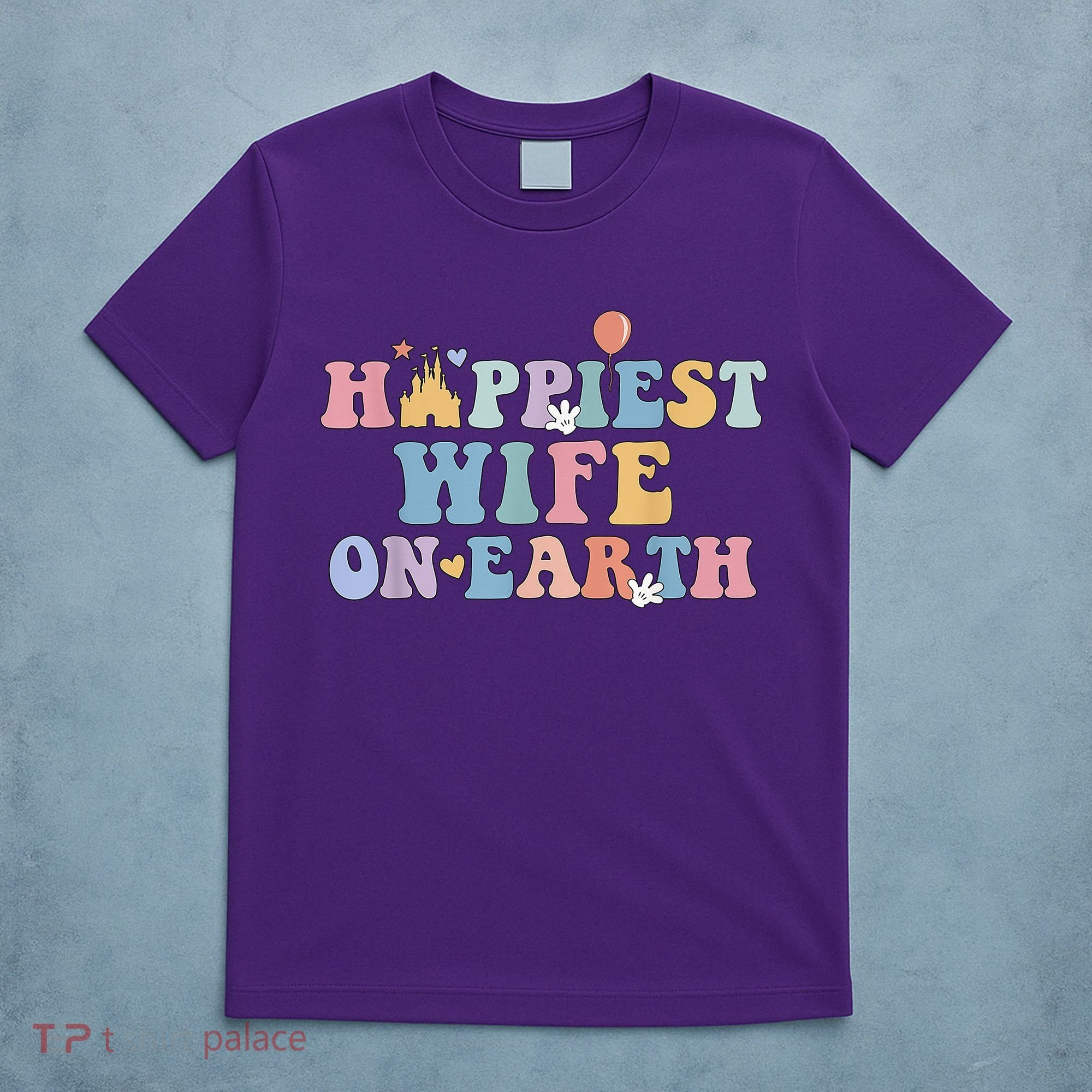 Happiest Wife On Earth Couple Trip Honeymoon Vacation T-Shirt