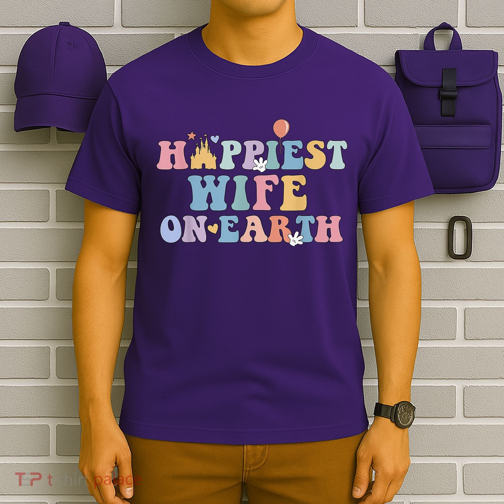 Happiest Wife On Earth Couple Trip Honeymoon Vacation T-Shirt