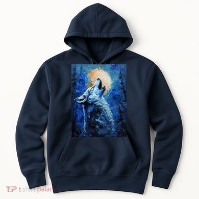 Howling Wolf Oil Painting Hoodie