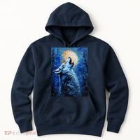 Howling Wolf Oil Painting Hoodie thumb 0