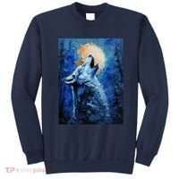 Howling Wolf Oil Painting Sweatshirt thumb 0