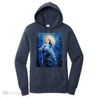 Howling Wolf Oil Painting Women's Hoodie thumb 0