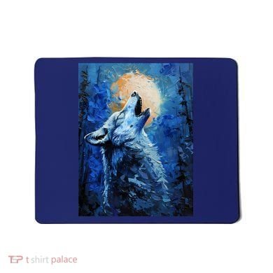 Howling Wolf Oil Painting Mousepad