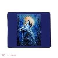 Howling Wolf Oil Painting Mousepad thumb 0