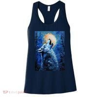 Howling Wolf Oil Painting Women's Tank Top thumb 0