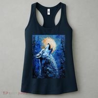 Howling Wolf Oil Painting Women's Tank Top thumb 3