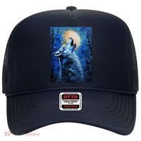 Howling Wolf Oil Painting Hat thumb 0