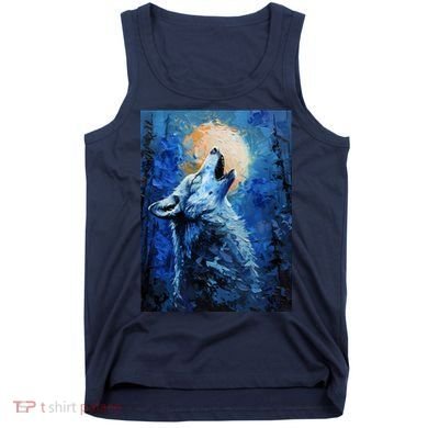Howling Wolf Oil Painting Tank Top