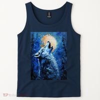 Howling Wolf Oil Painting Tank Top thumb 2