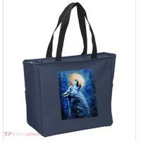 Howling Wolf Oil Painting Tote Bag thumb 2
