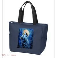 Howling Wolf Oil Painting Tote Bag thumb 3