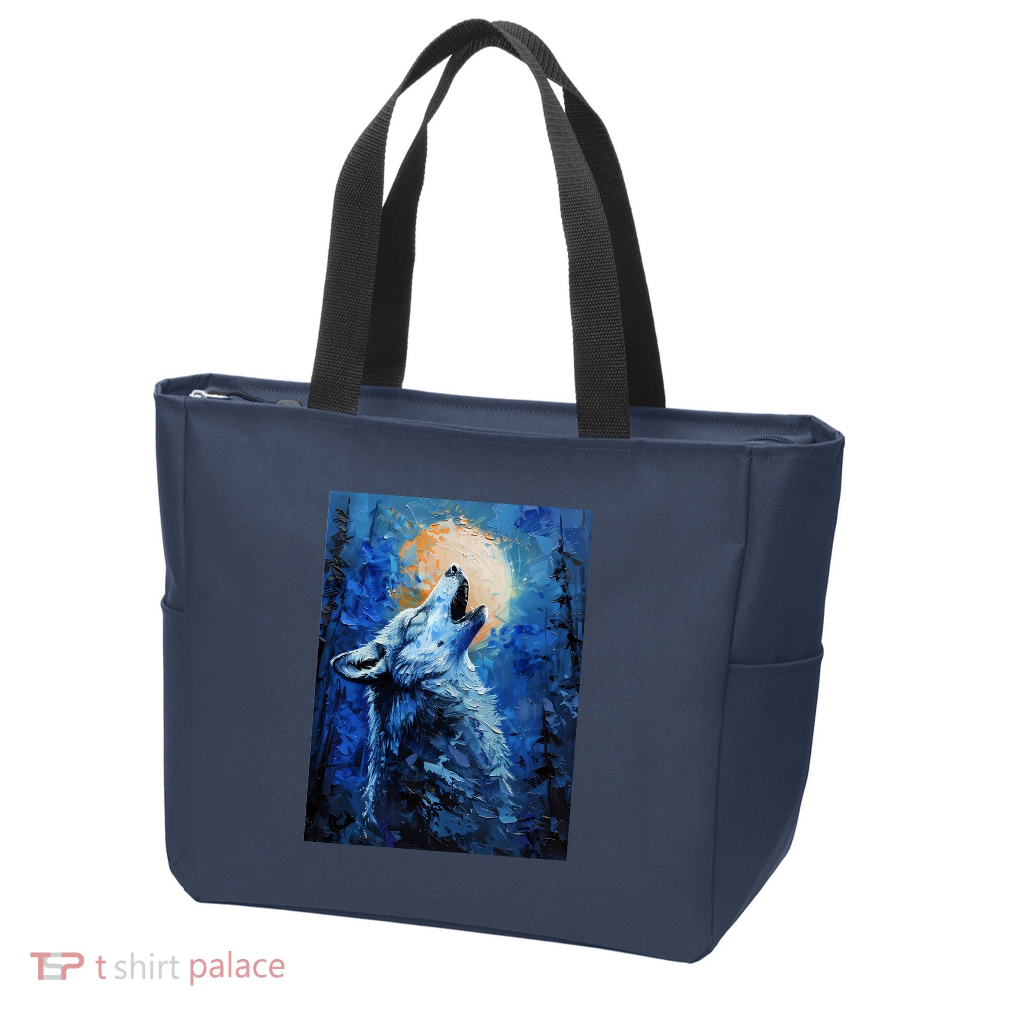 Howling Wolf Oil Painting Tote Bag