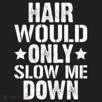 Hair Would Only Slow Me Down Funny Bald Guy Joke Golf Towel thumb 3