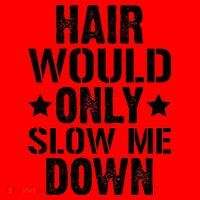 Hair Would Only Slow Me Down Funny Bald Guy Joke Santa Hat thumb 1