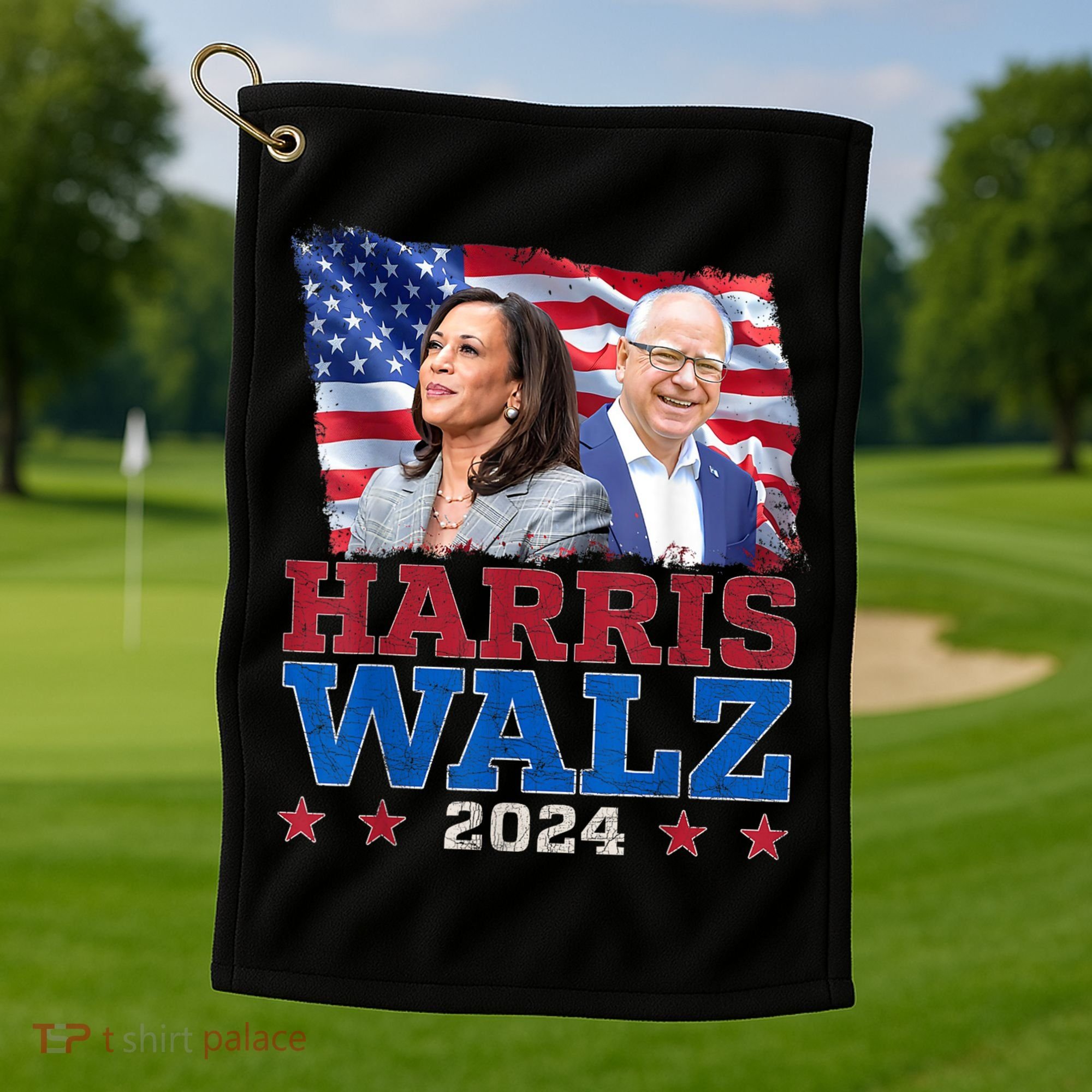 Harris Walz President Election 2024 Kamala Harris Tim Walz Golf Towel