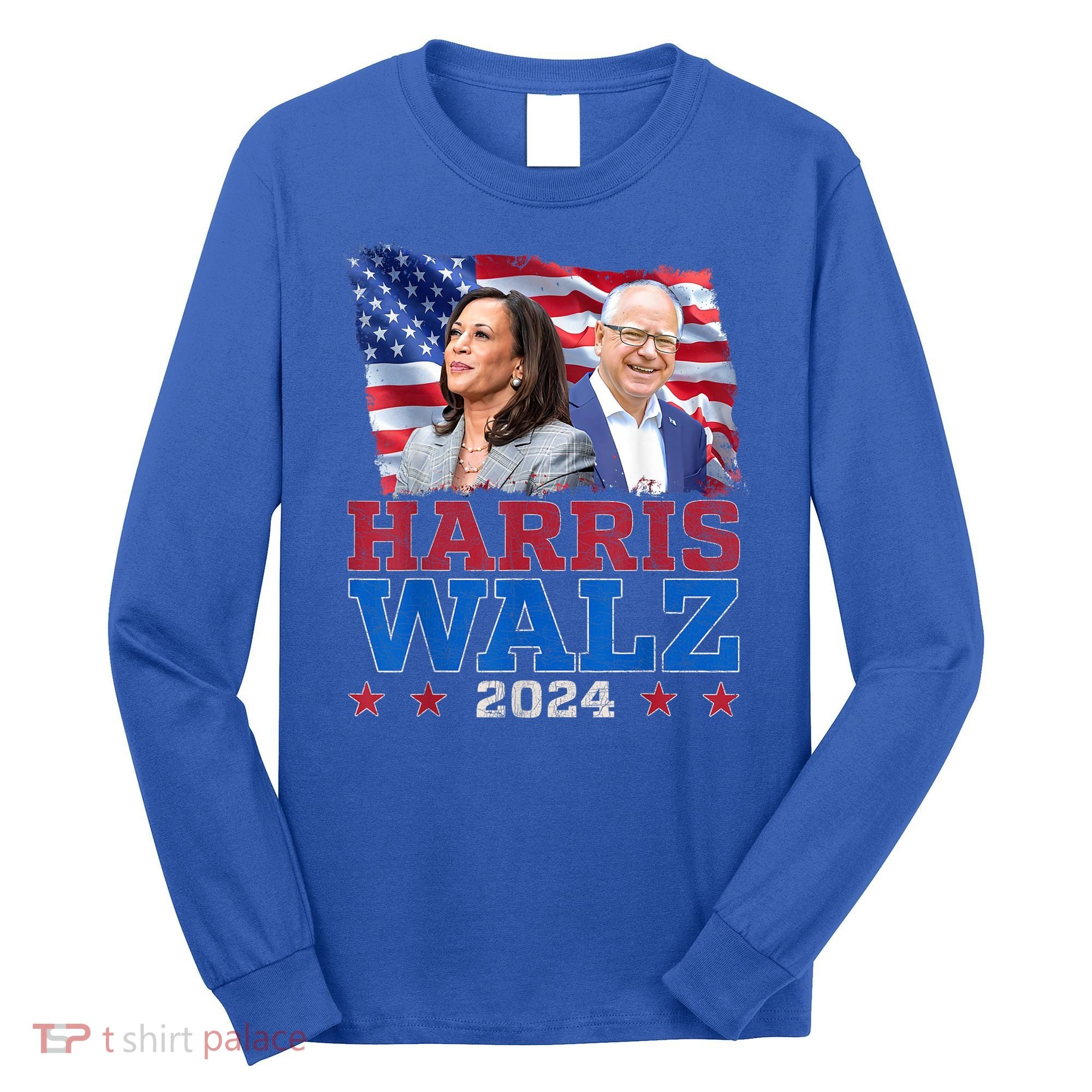 Harris Walz President Election 2024 Kamala Harris Tim Walz Long Sleeve Shirt