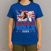 Harris Walz President Election 2024 Kamala Harris Tim Walz T-Shirt thumb 4