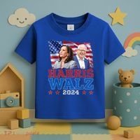 Harris Walz President Election 2024 Kamala Harris Tim Walz Toddler T-Shirt thumb 3