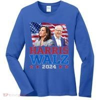 Harris Walz President Election 2024 Kamala Harris Tim Walz Women's Long Sleeve Shirt thumb 0