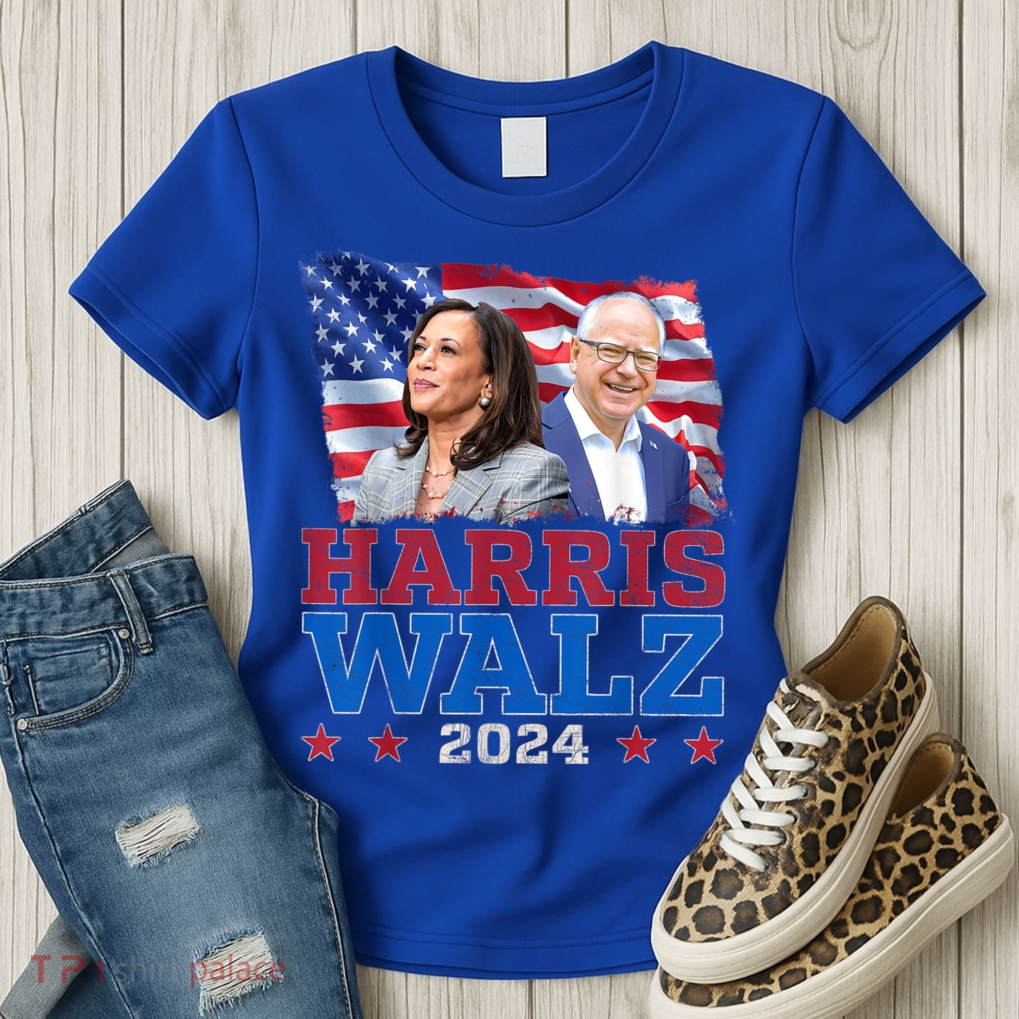 Harris Walz President Election 2024 Kamala Harris Tim Walz Women's T-Shirt