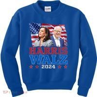 Harris Walz President Election 2024 Kamala Harris Tim Walz Kids Sweatshirt thumb 0