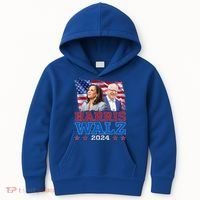 Harris Walz President Election 2024 Kamala Harris Tim Walz Kids Hoodie thumb 0