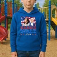 Harris Walz President Election 2024 Kamala Harris Tim Walz Kids Hoodie thumb 2