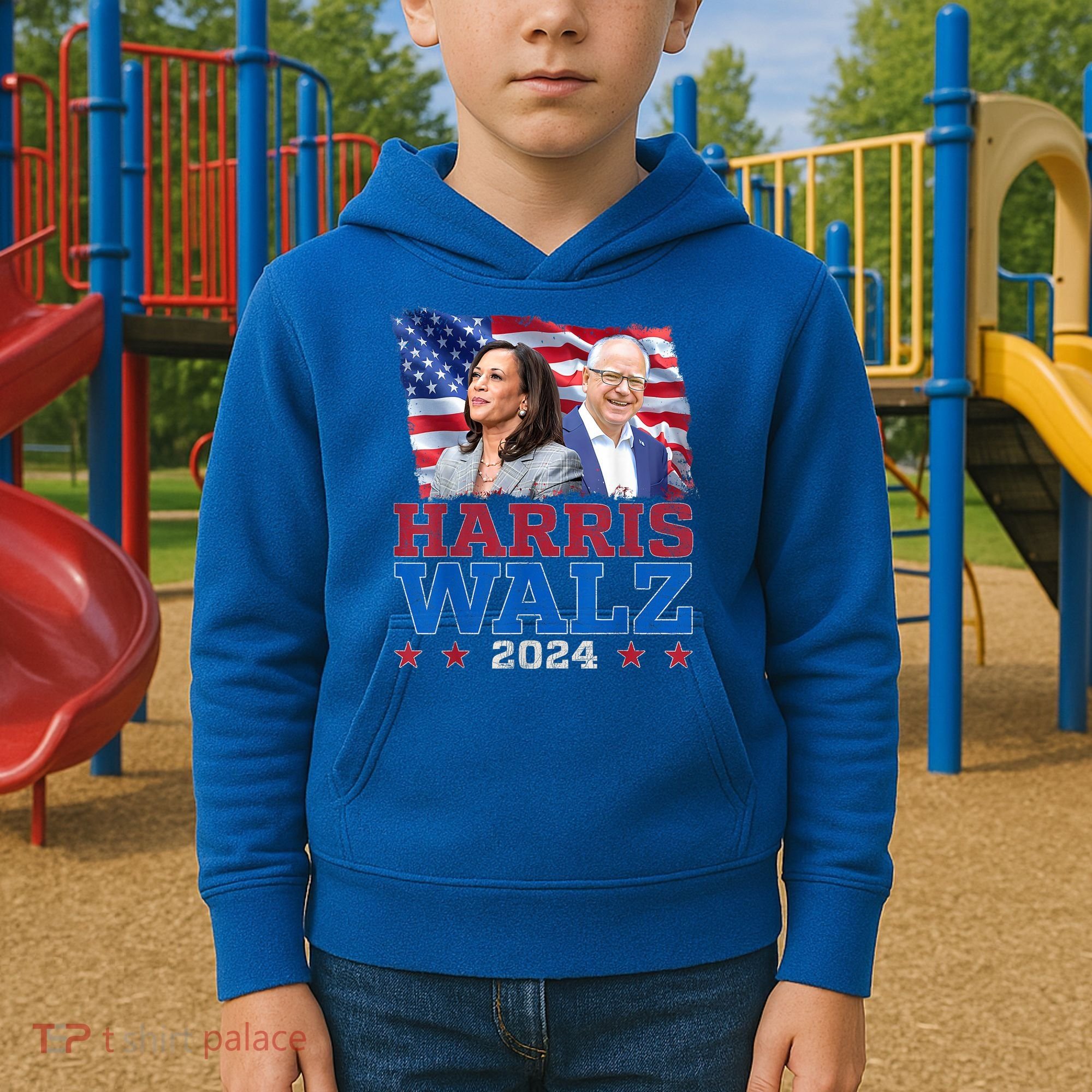 Harris Walz President Election 2024 Kamala Harris Tim Walz Kids Hoodie