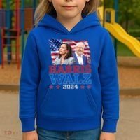 Harris Walz President Election 2024 Kamala Harris Tim Walz Kids Hoodie thumb 3