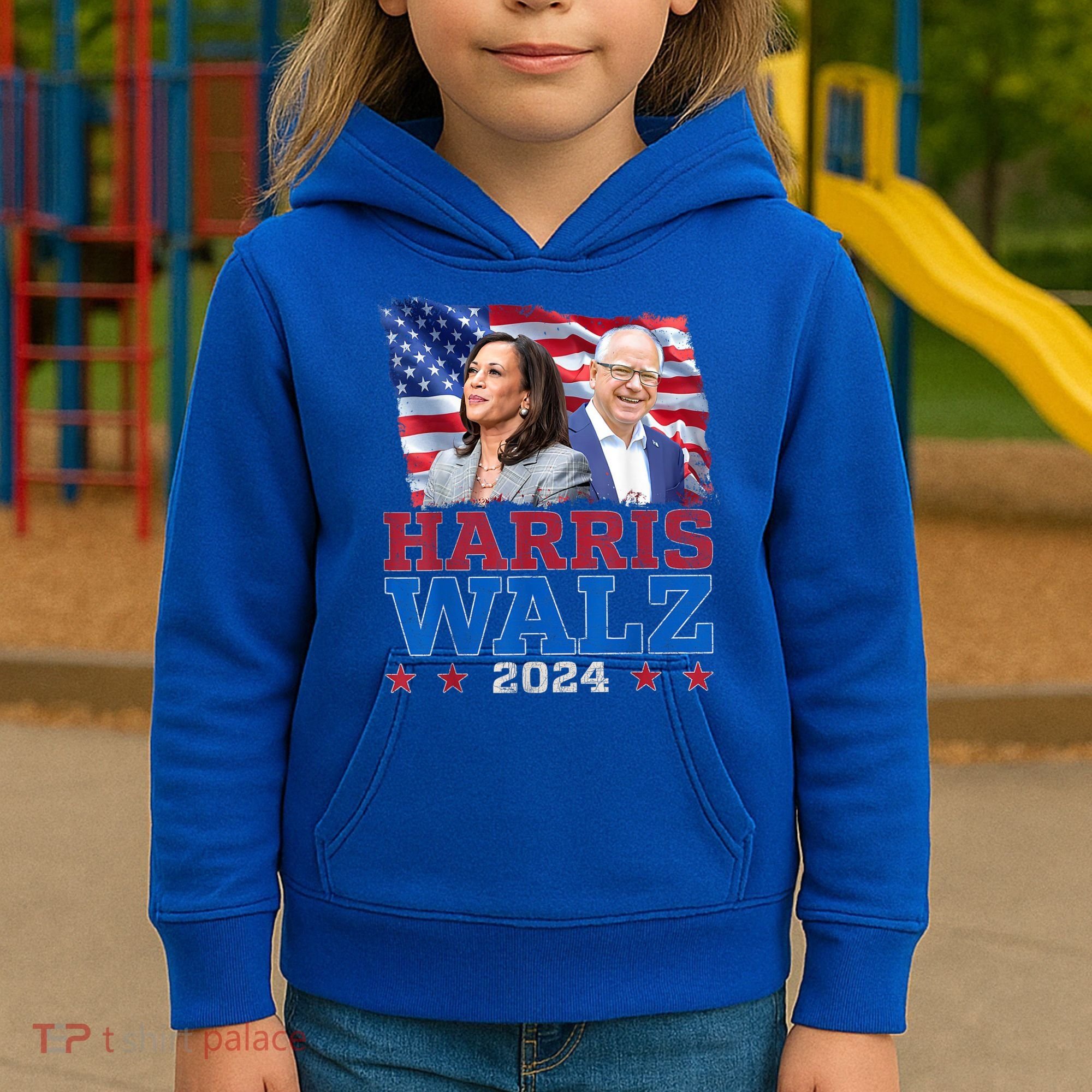 Harris Walz President Election 2024 Kamala Harris Tim Walz Kids Hoodie