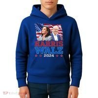 Harris Walz President Election 2024 Kamala Harris Tim Walz Kids Hoodie thumb 4