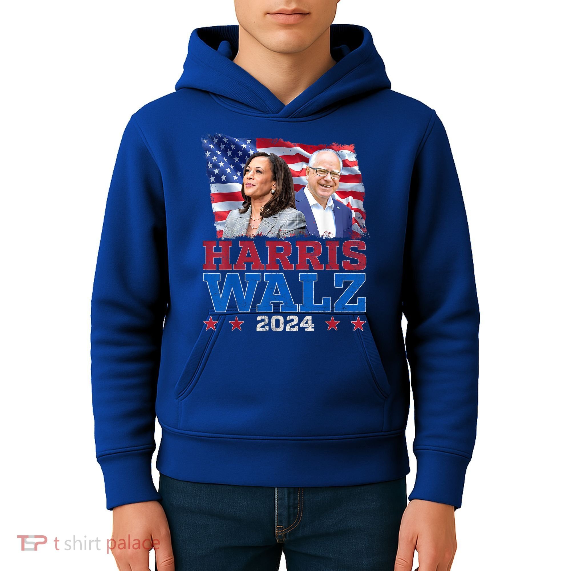 Harris Walz President Election 2024 Kamala Harris Tim Walz Kids Hoodie
