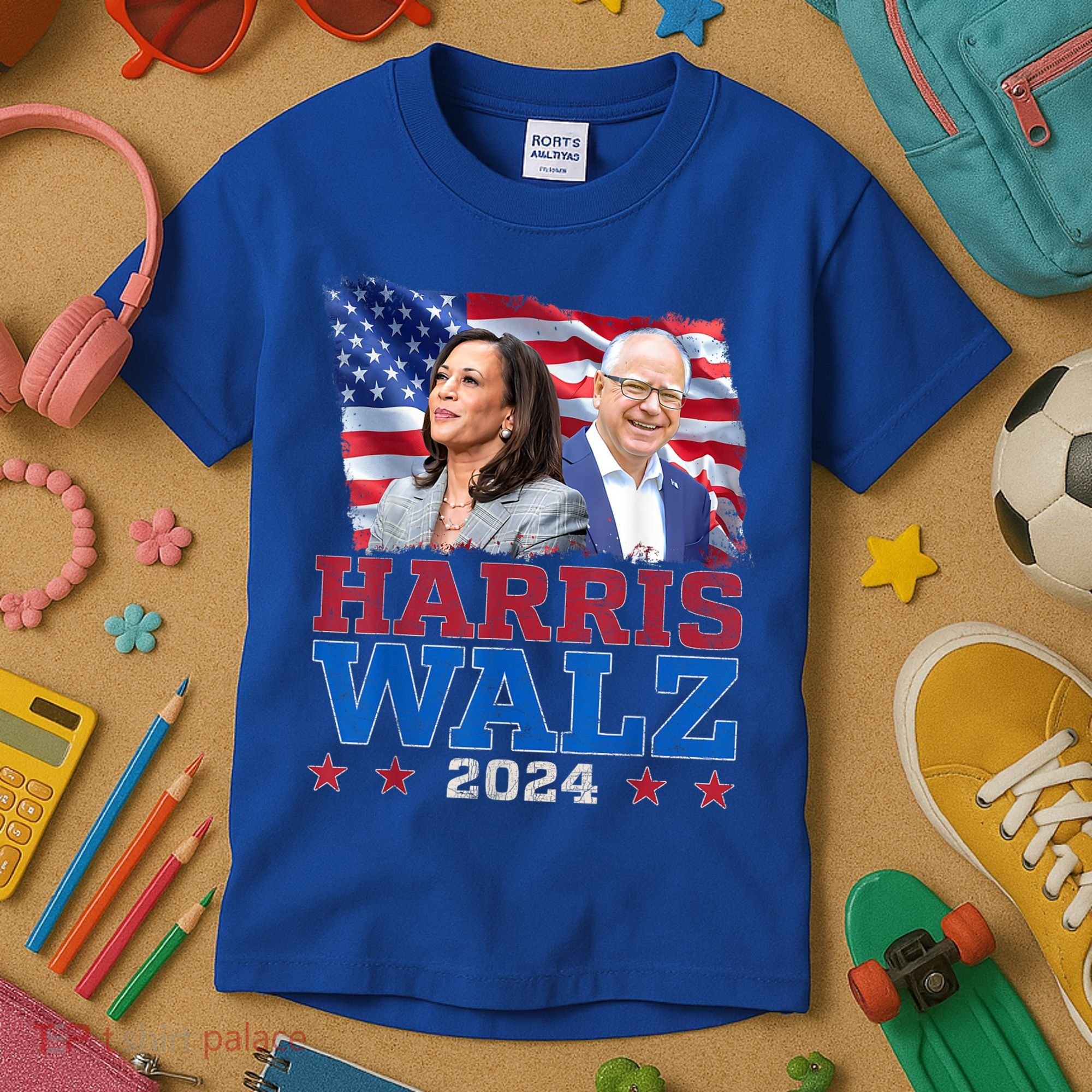 Harris Walz President Election 2024 Kamala Harris Tim Walz Kids T-Shirt