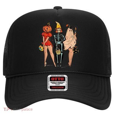 Halloween Witch Pin Up Retro Vintage Pumpkin Wo Hat