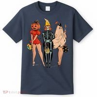 Halloween Witch Pin Up Retro Vintage Pumpkin Wo T-Shirt thumb 0