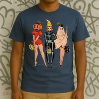 Halloween Witch Pin Up Retro Vintage Pumpkin Wo T-Shirt thumb 3