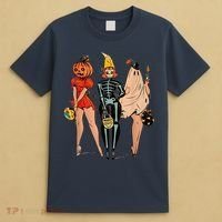 Halloween Witch Pin Up Retro Vintage Pumpkin Wo T-Shirt thumb 4