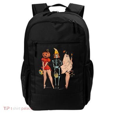 Halloween Witch Pin Up Retro Vintage Pumpkin Backpack