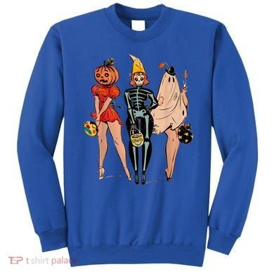 Halloween Witch Pin Up Retro Vintage Pumpkin Sweatshirt
