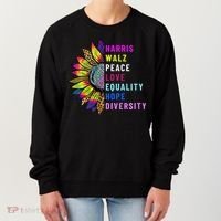 Harris Walz Peace Love Equality Hope Diversity Women's Sweatshirt thumb 0