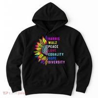 Harris Walz Peace Love Equality Hope Diversity Hoodie thumb 0