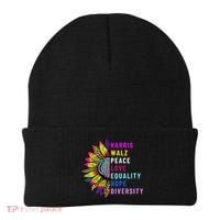 Harris Walz Peace Love Equality Hope Diversity Beanie thumb 0