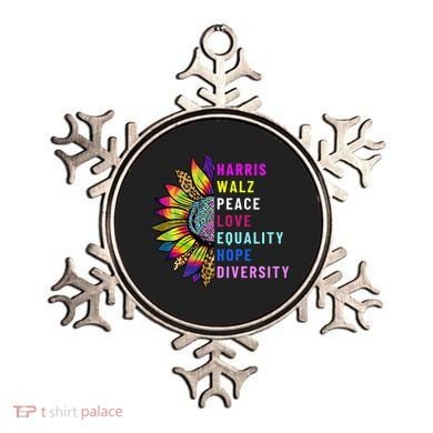 Harris Walz Peace Love Equality Hope Diversity Ornament