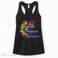 Harris Walz Peace Love Equality Hope Diversity Women's Tank Top thumb 0