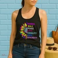 Harris Walz Peace Love Equality Hope Diversity Women's Tank Top thumb 2